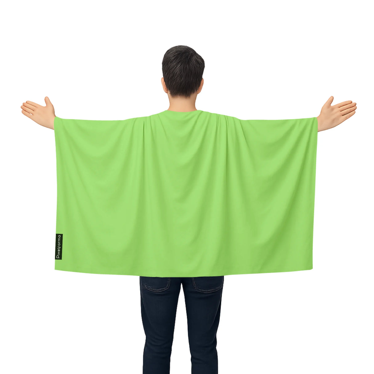 Cape drapeau vert france polyester léger à enfiler