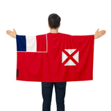 Cape drapeau wallis-et-futuna polyester léger à enfiler