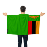 Cape drapeau zambie polyester léger pour événements sportifs