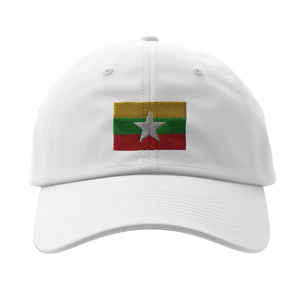 Casquette drapeau birmanie coton brodée usage quotidien