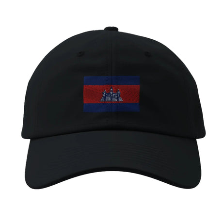Casquette drapeau cambodge coton broderie confortable