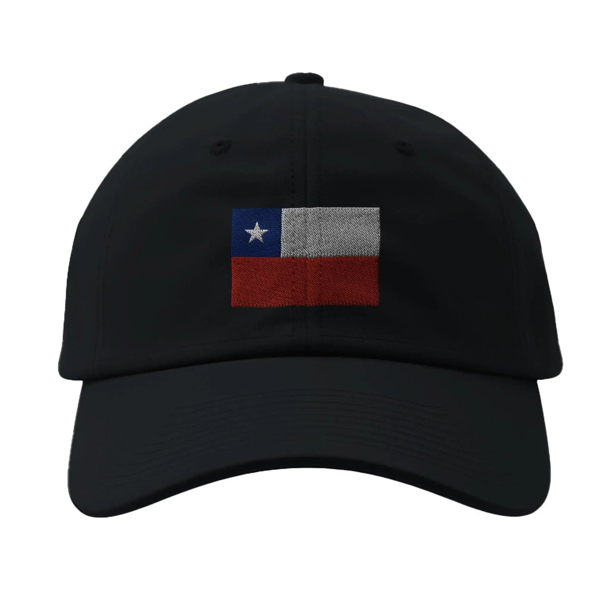 Casquette drapeau chili coton brodée au design épuré