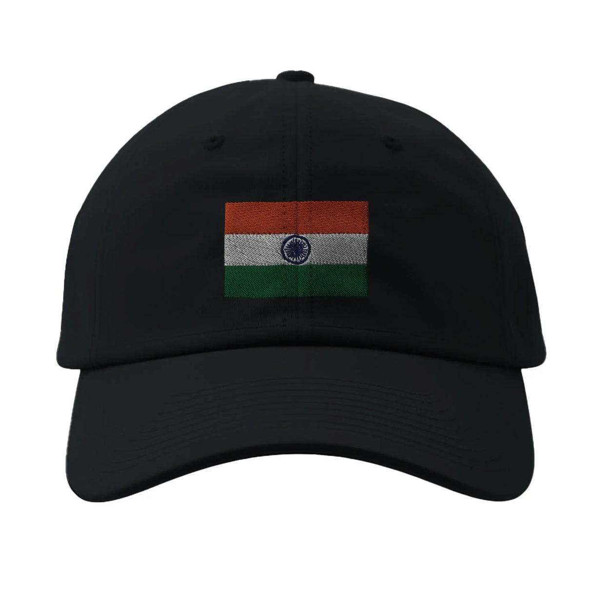 Casquette drapeau inde coton brodée au design épuré