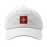 Casquette drapeau suisse coton broderie design épuré