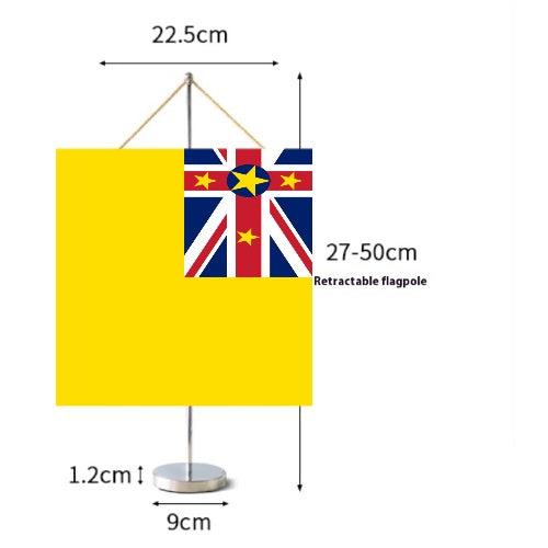 Fanion Table Drapeau Niue en Polyester