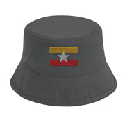 Chapeau bob birmanie coton brodé léger style décontracté