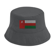 Chapeau bob drapeau d’oman coton brodé léger et tendance
