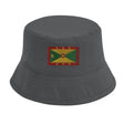 Chapeau bob drapeau grenade coton brodé léger tendance