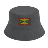 Chapeau bob drapeau grenade coton brodé léger tendance