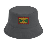 Chapeau bob drapeau grenade coton brodé léger tendance