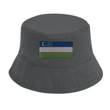Chapeau bob drapeau ouzbékistan coton brodé respirant