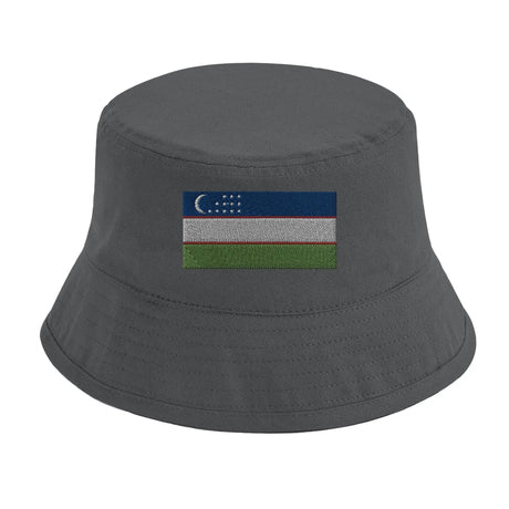 Chapeau bob drapeau ouzbékistan coton brodé respirant