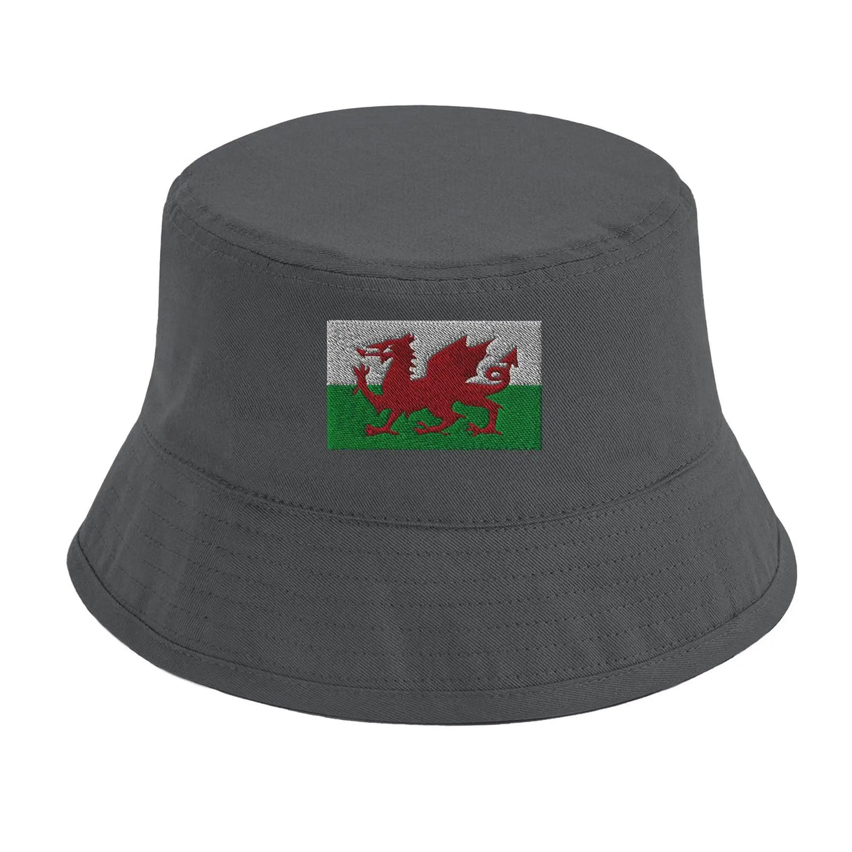 Chapeau bob drapeau pays de galles coton brodé respirant