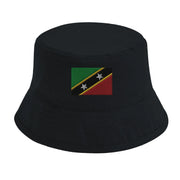 Chapeau bob drapeau saint-christophe brodé coton respirant