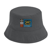 Chapeau bob drapeau saint-pierre-et-miquelon coton brodé