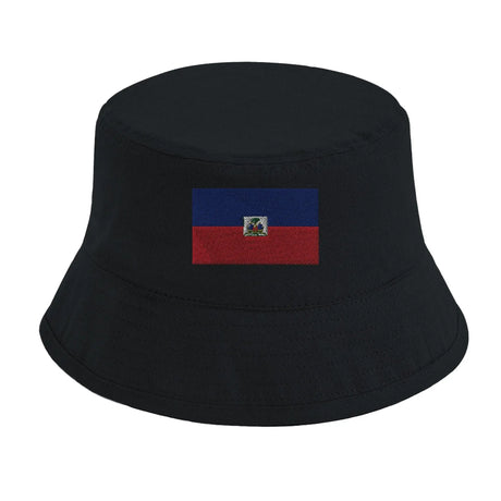Chapeau bob haïti coton brodé couleurs drapeau léger