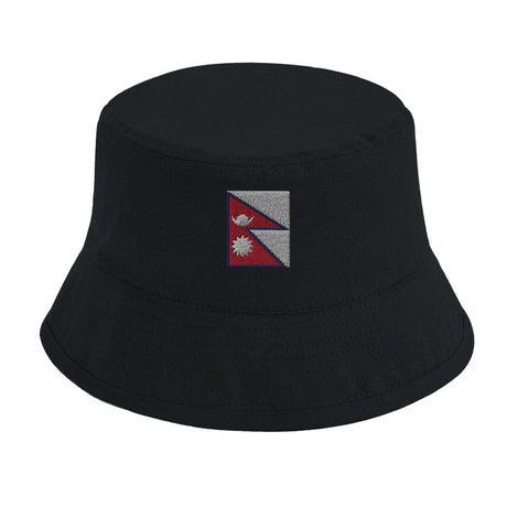 Chapeau bob népal brodé coton léger couleur tendance