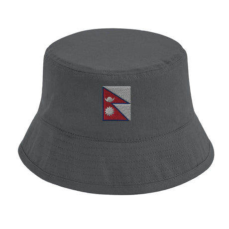 Chapeau bob népal brodé coton léger couleur tendance