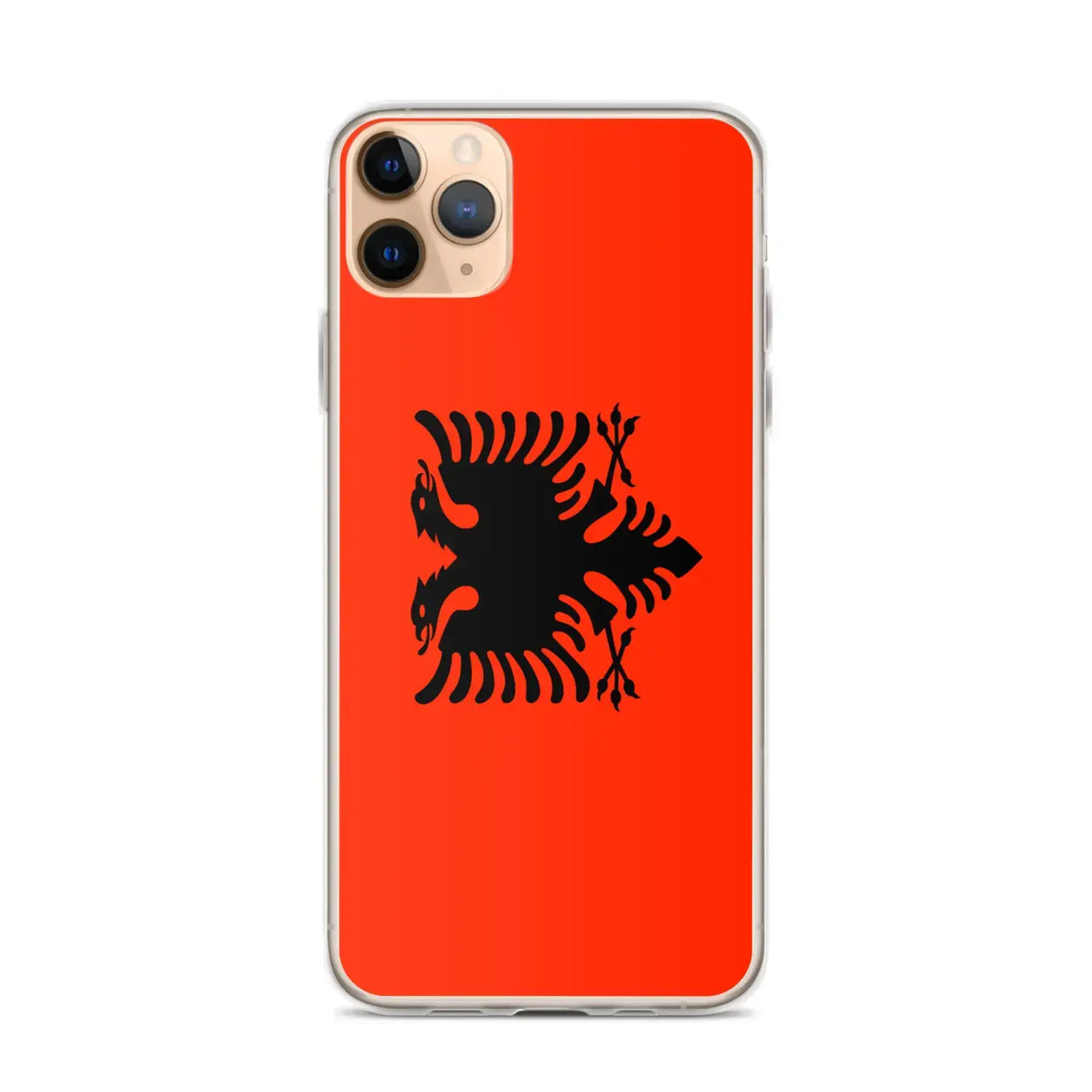 Coque iphone drapeau albanie souple antichoc transparente
