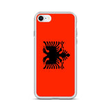 Coque iphone drapeau albanie souple antichoc transparente