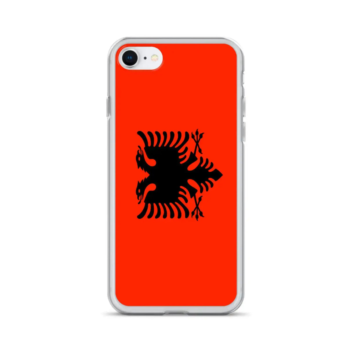Coque iphone drapeau albanie souple antichoc transparente