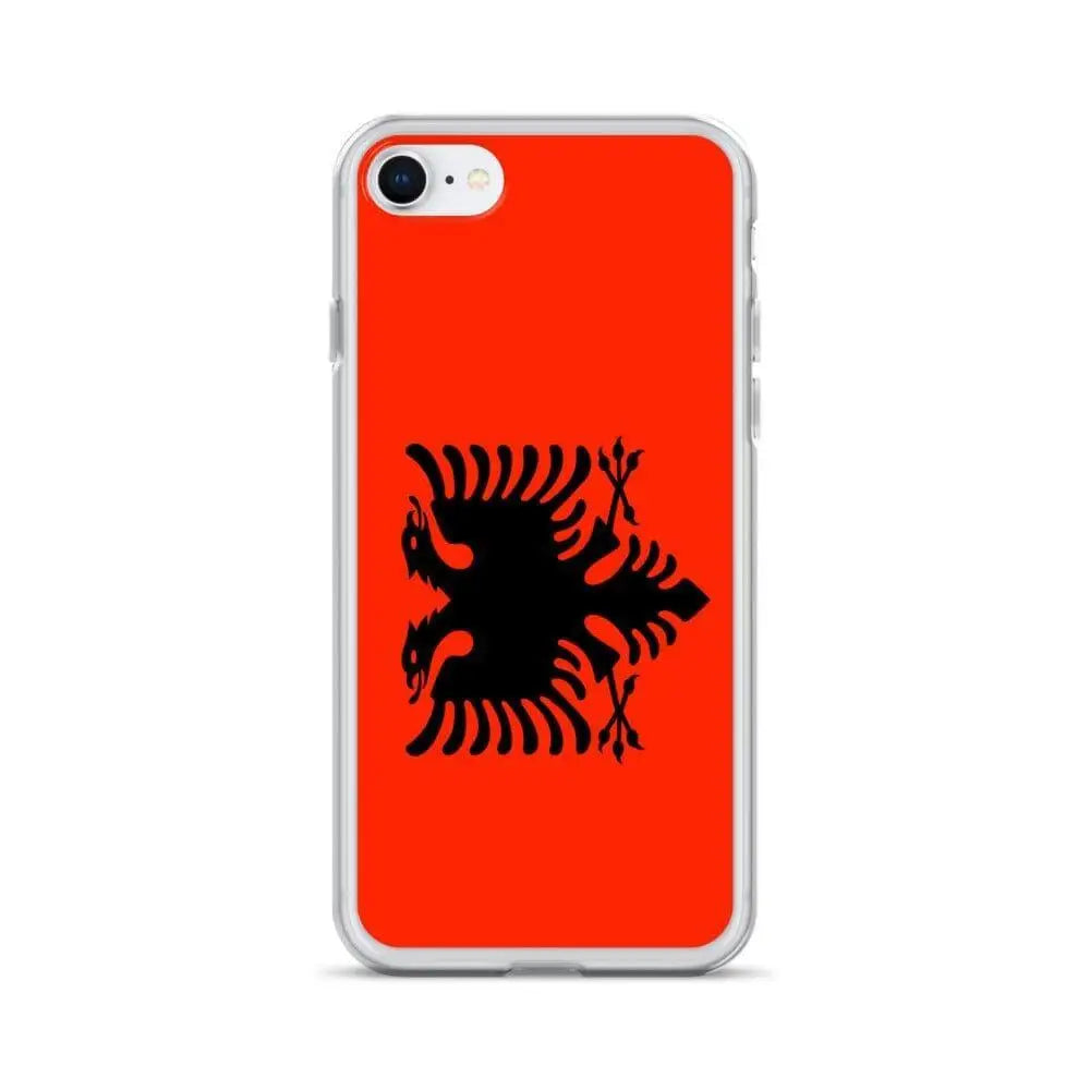 Coque iphone drapeau albanie souple antichoc transparente
