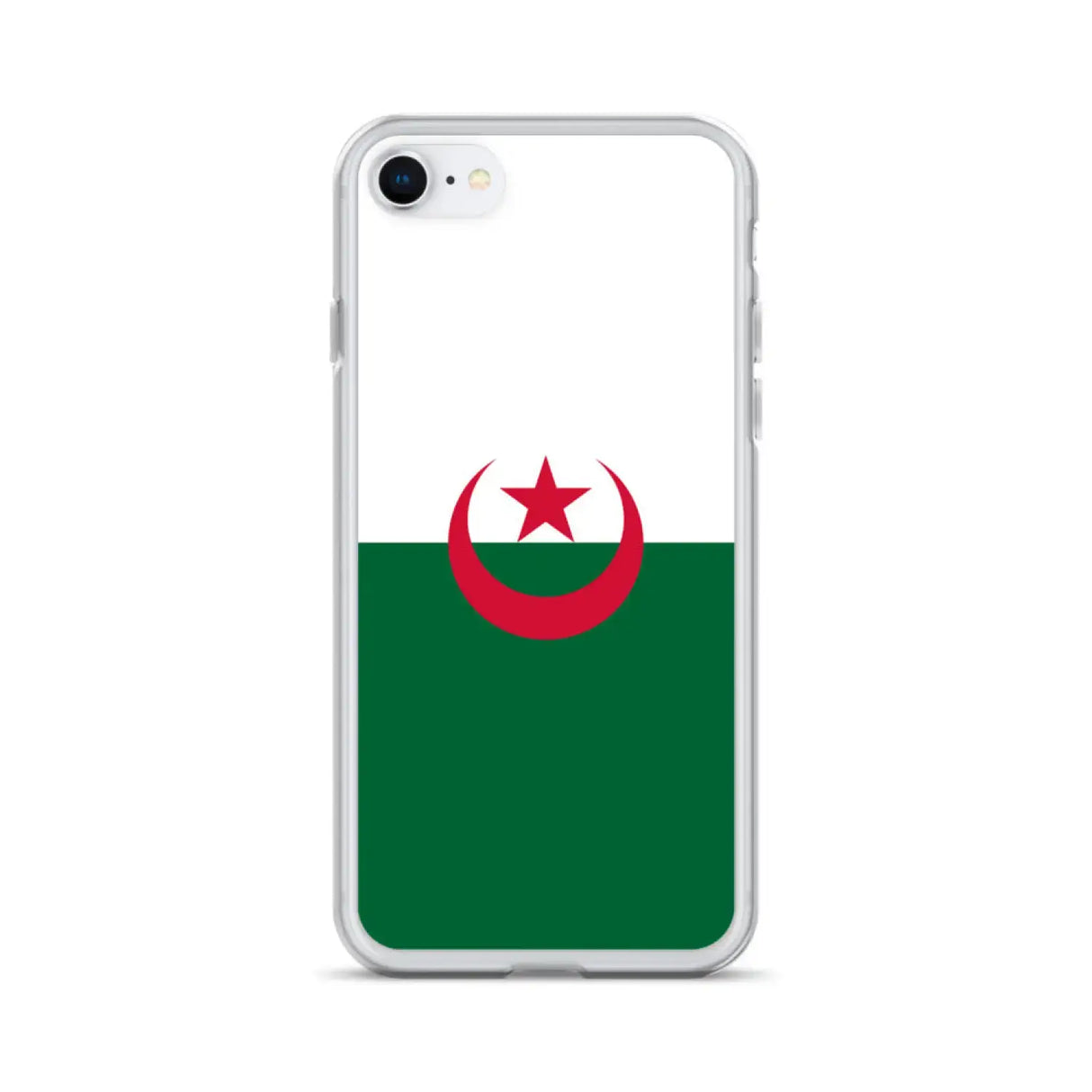 Coque iphone drapeau algérie souple antichoc transparente