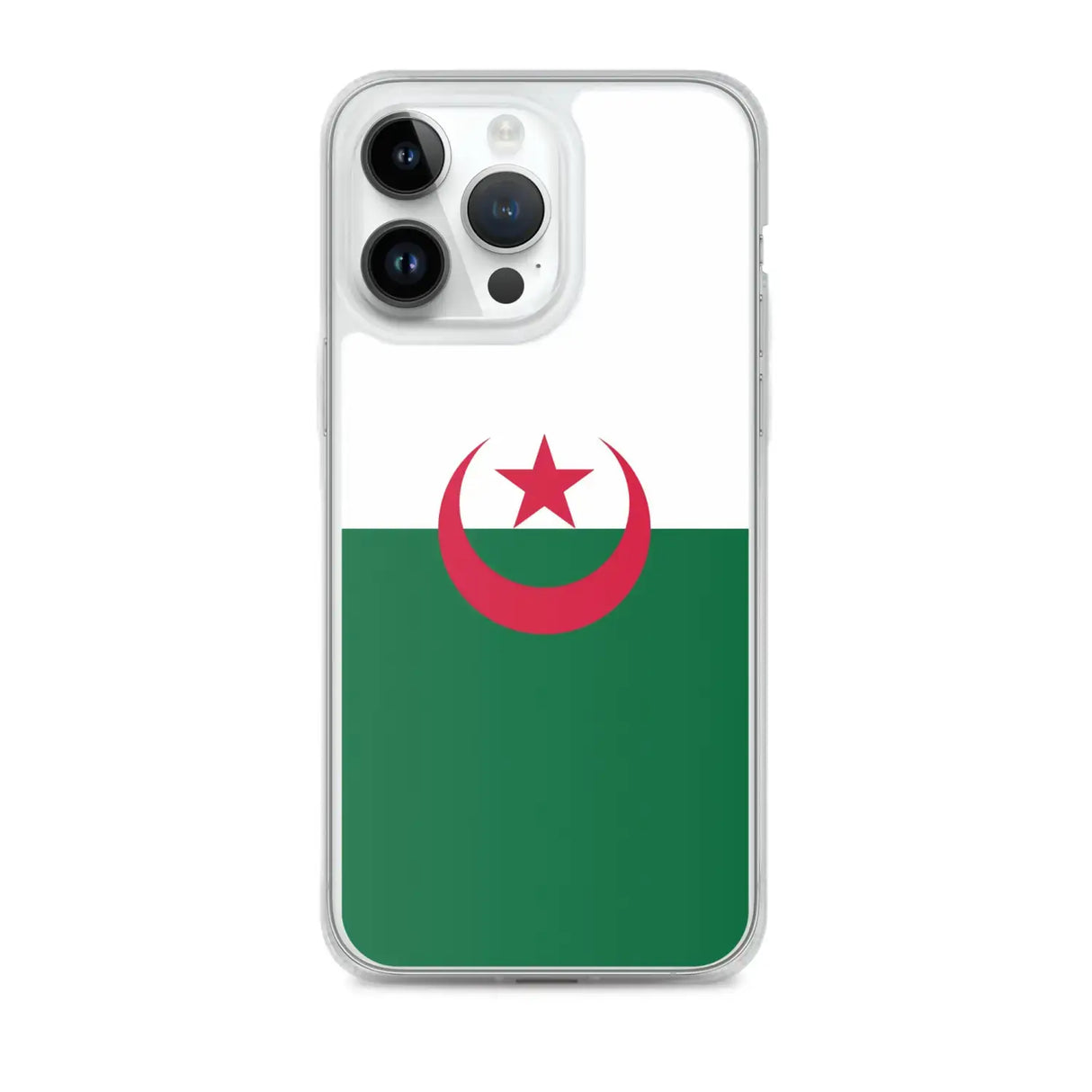Coque iphone drapeau algérie souple antichoc transparente