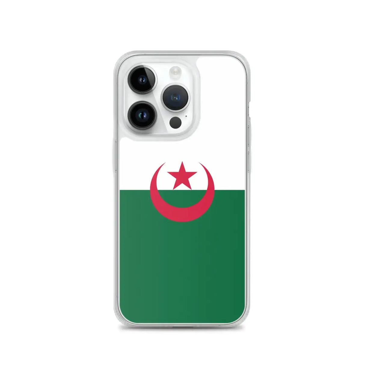 Coque iphone drapeau algérie souple antichoc transparente