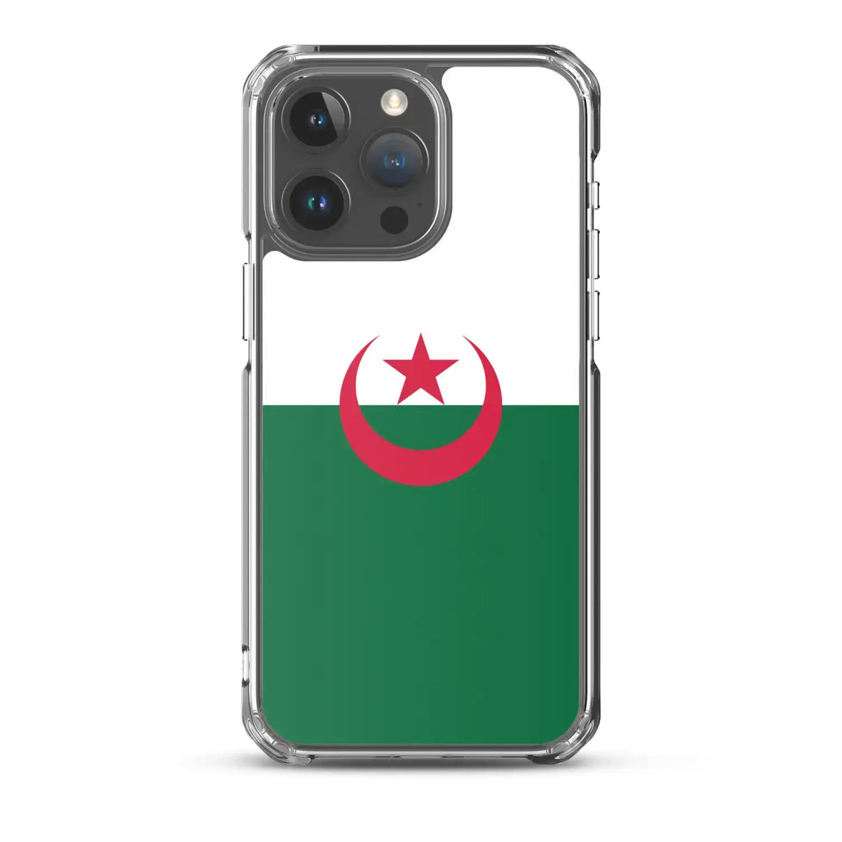 Coque iphone drapeau algérie souple antichoc transparente