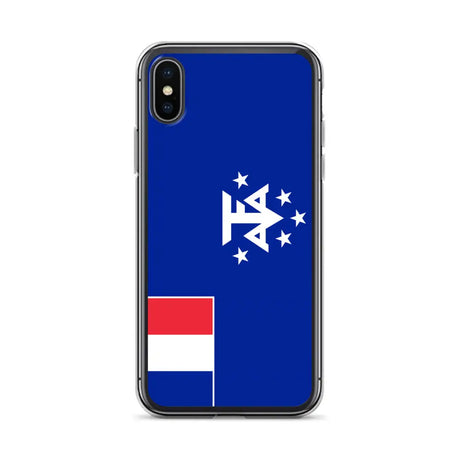 Coque iphone drapeau antarctique française souple antichoc