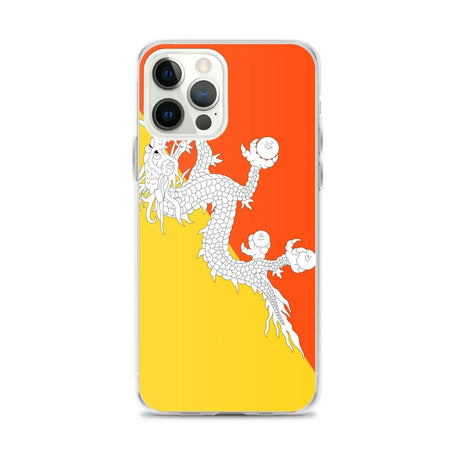 Coque iphone drapeau bhoutan souple antichoc transparente