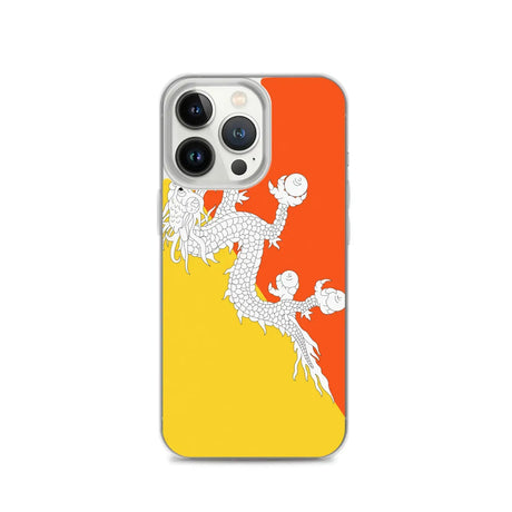 Coque iphone drapeau bhoutan souple antichoc transparente