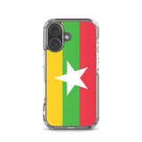 Coque iphone drapeau birmanie souple transparente antichoc