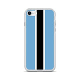 Coque iphone drapeau botswana souple antichoc transparente