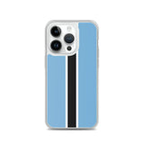 Coque iphone drapeau botswana souple antichoc transparente