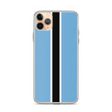 Coque iphone drapeau botswana souple antichoc transparente