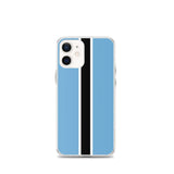Coque iphone drapeau botswana souple antichoc transparente