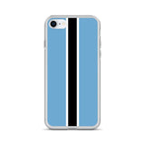 Coque iphone drapeau botswana souple antichoc transparente