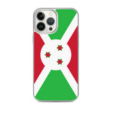 Coque iphone drapeau burundi souple antichoc transparente