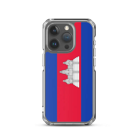Coque iphone drapeau cambodge souple antichoc transparente