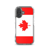 Coque iphone drapeau canada souple antichoc transparente
