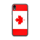 Coque iphone drapeau canada souple antichoc transparente