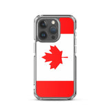 Coque iphone drapeau canada souple antichoc transparente