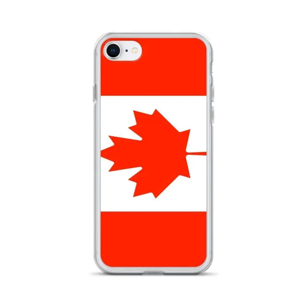 Coque iphone drapeau canada souple antichoc transparente