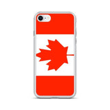 Coque iphone drapeau canada souple antichoc transparente