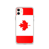 Coque iphone drapeau canada souple antichoc transparente