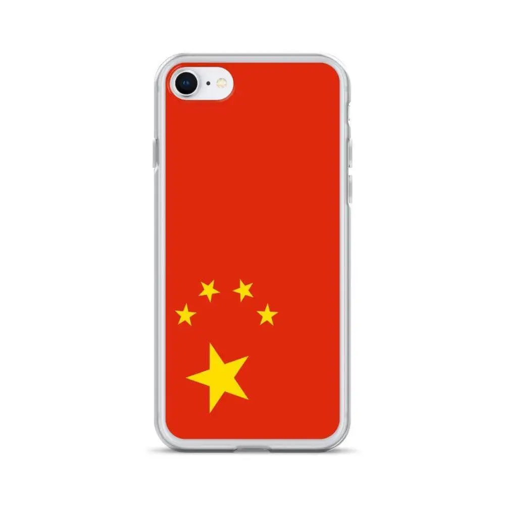 Coque iphone drapeau chine souple transparente antichoc