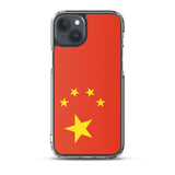 Coque iphone drapeau chine souple transparente antichoc
