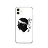 Coque iphone drapeau corse souple antichoc transparente